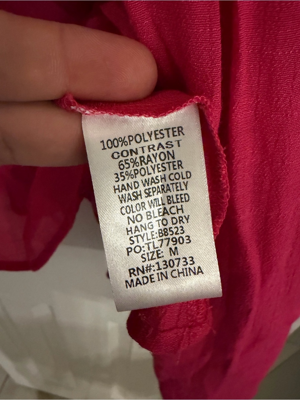 Umgee Hot Pink Babydoll Blouse Waffle Knit Gauze Top Medium - Picture 3 of 6